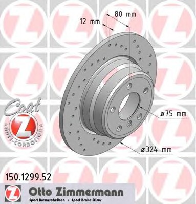 Тормозные диски ZIMMERMANN 150.1299.52