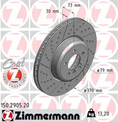 тормозные диски ZIMMERMANN 150.2905.20