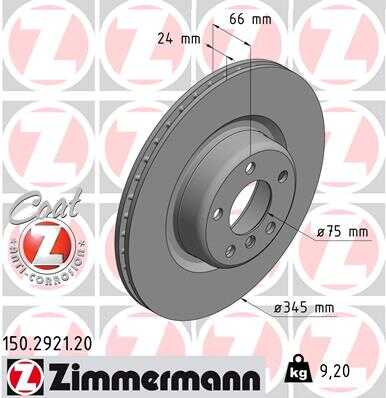 тормозные диски ZIMMERMANN 150.2921.20