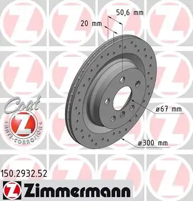 Тормозные диски ZIMMERMANN 150.2932.52