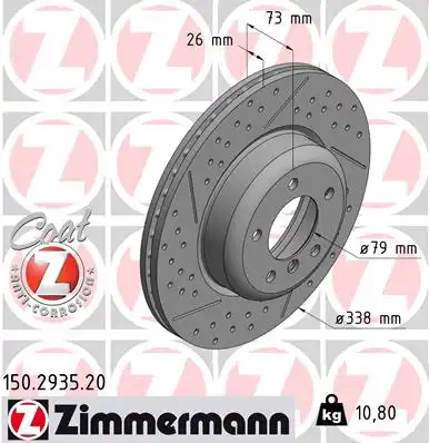 тормозные диски ZIMMERMANN 150.2935.20