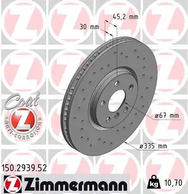 Тормозные диски ZIMMERMANN 150.2939.52
