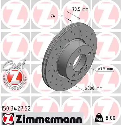 тормозные диски ZIMMERMANN 150342752