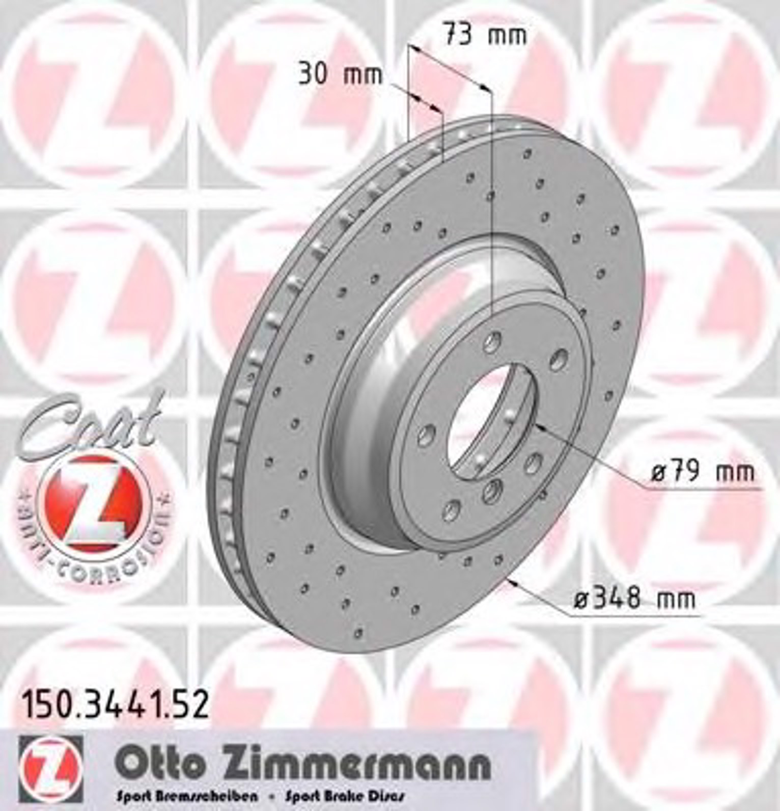 тормозные диски ZIMMERMANN 150.3441.52