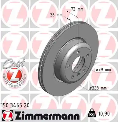 тормозные диски ZIMMERMANN 150.3465.20