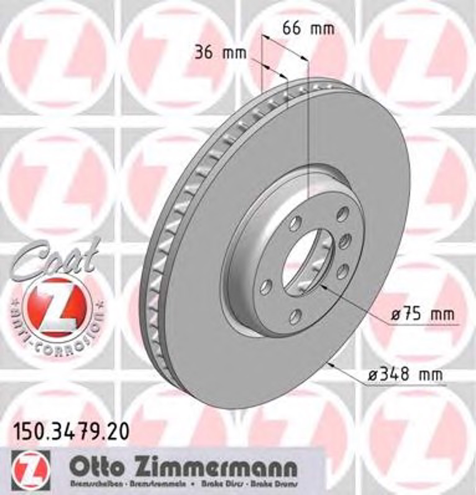 тормозные диски ZIMMERMANN 150.3479.20