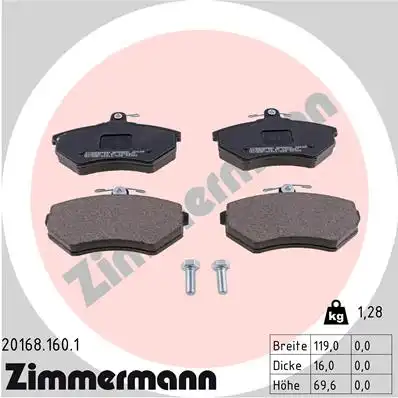 Тормозные колодки ZIMMERMANN 20168.160.1