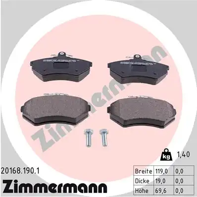 20168.190.1 ZIMMERMANN Тормозные колодки