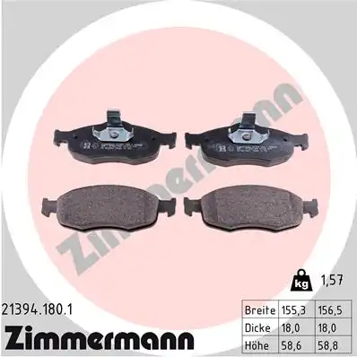 Тормозные колодки ZIMMERMANN 21394.180.1