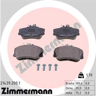 21439.200.1 ZIMMERMANN Тормозные колодки