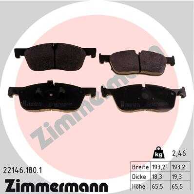 22146.180.1 ZIMMERMANN К-КТ КОЛОДКИ ПЕР LROV DISCOVERY SPORT/RANGE ROVER EVOQUE 11-