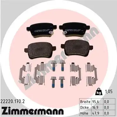 Тормозные колодки ZIMMERMANN 22220.170.2