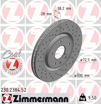 Тормозные диски ZIMMERMANN 230.2384.52