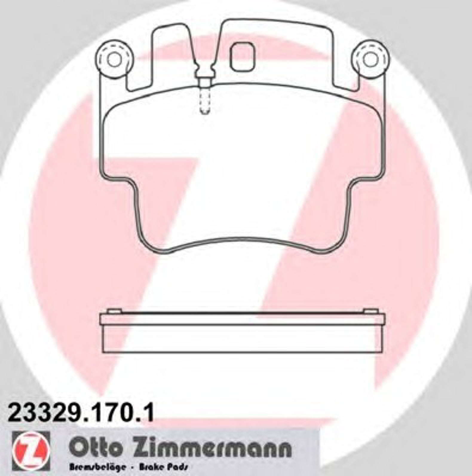 23329.170.1 ZIMMERMANN КОЛОДКИ ТОРМ PORS 911 3. 4/3.6/3. 8 C ДАТЧ 06/97->