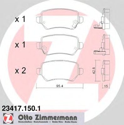 23417.150.1 ZIMMERMANN Колодки тормозные дисковые