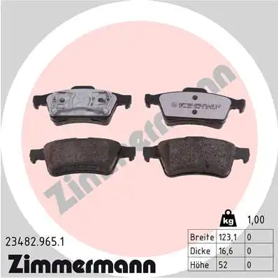 Тормозные колодки дисковые ZIMMERMANN 23482.965.1