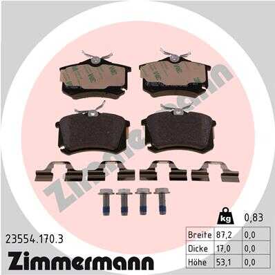 23554.170.3 ZIMMERMANN Тормозные колодки