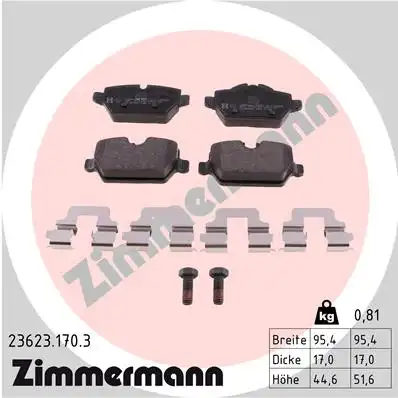 Тормозные колодки ZIMMERMANN 23623.170.3