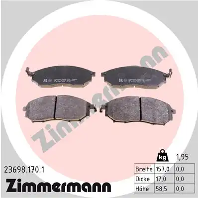 23698.170.1 ZIMMERMANN Тормозные колодки