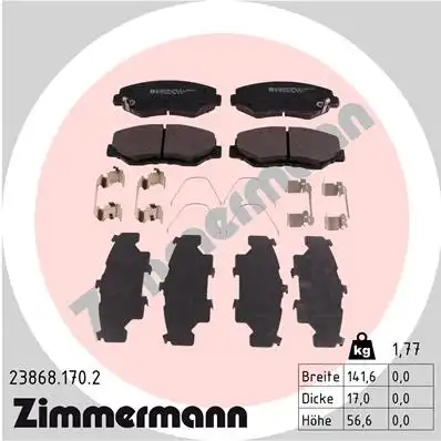 Тормозные колодки ZIMMERMANN 23868.170.2