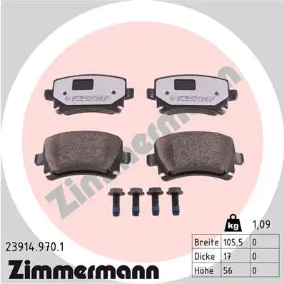 Тормозные колодки дисковые ZIMMERMANN 23914.970.1