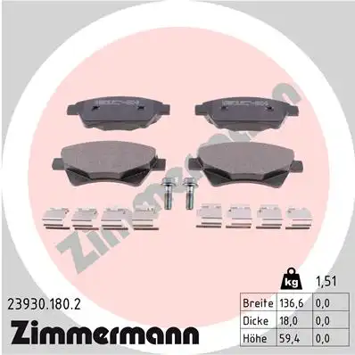 23930.180.2 ZIMMERMANN Тормозные колодки