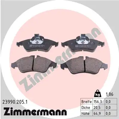 Тормозные колодки ZIMMERMANN 23990.205.1