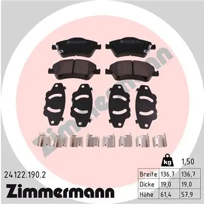 24122.190.2 ZIMMERMANN Тормозные колодки