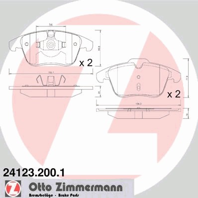 24123.200.1 ZIMMERMANN Колодки тормозные дисковые