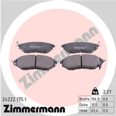 24222.175.1 ZIMMERMANN Тормозные колодки