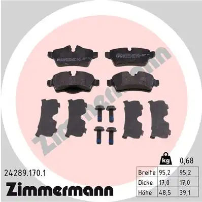 Тормозные колодки ZIMMERMANN 24289.170.1
