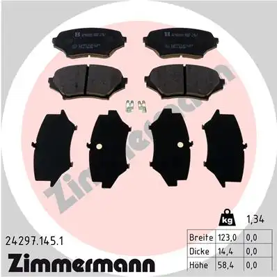 Тормозные колодки дисковые ZIMMERMANN 24297.145.1