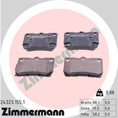 24323.155.1 ZIMMERMANN Тормозные колодки