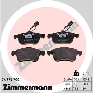 Тормозные колодки ZIMMERMANN 24339.200.1