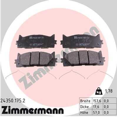 24350.175.2 ZIMMERMANN Тормозные колодки