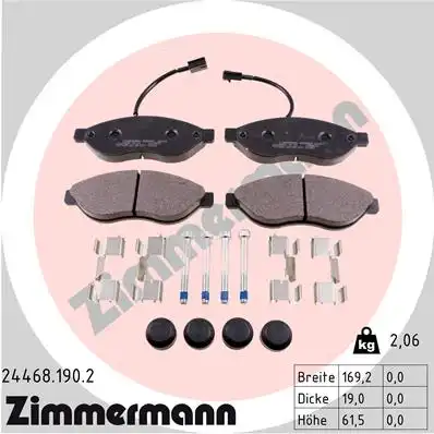 24468.190.2 ZIMMERMANN Тормозные колодки