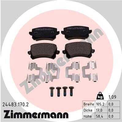 24483.170.2 ZIMMERMANN Тормозные колодки