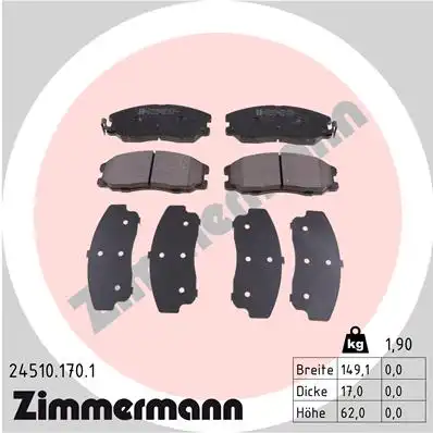 24510.170.1 ZIMMERMANN Тормозные колодки