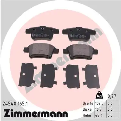 24540.165.1 ZIMMERMANN Тормозные колодки