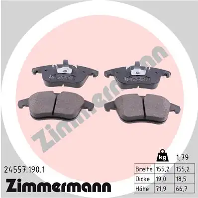 24557.190.1 ZIMMERMANN Тормозные колодки