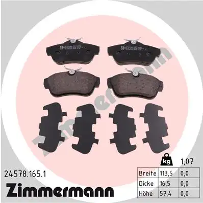 24578.165.1 ZIMMERMANN Тормозные колодки