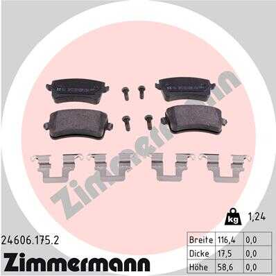 24606.175.2 ZIMMERMANN Тормозные колодки