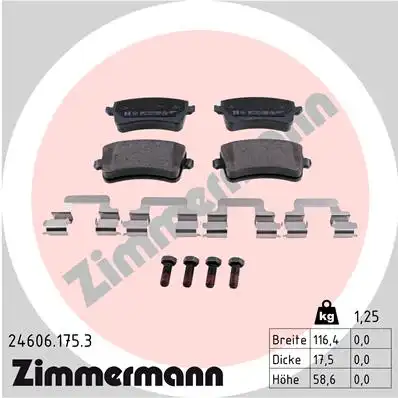 24606.175.3 ZIMMERMANN Тормозные колодки