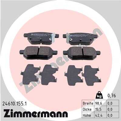 24610.155.1 ZIMMERMANN Тормозные колодки