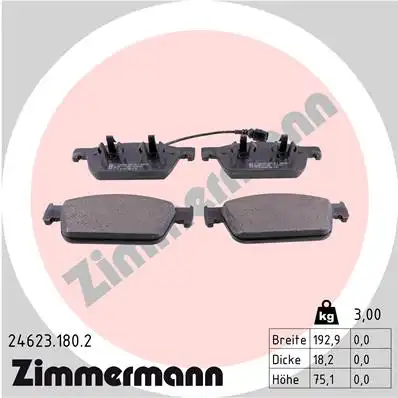 24623.180.2 ZIMMERMANN Тормозные колодки