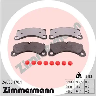 24685.170.1 ZIMMERMANN Тормозные колодки