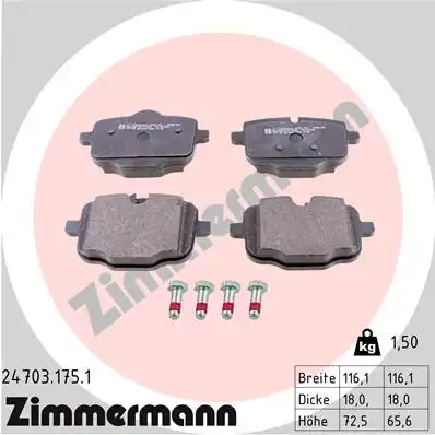 Тормозные колодки ZIMMERMANN 24703.175.1