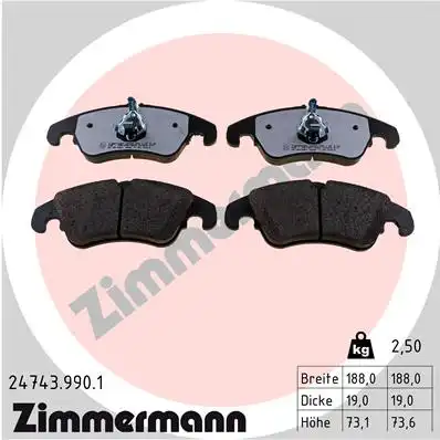 24743.990.1 ZIMMERMANN Тормозные колодки дисковые