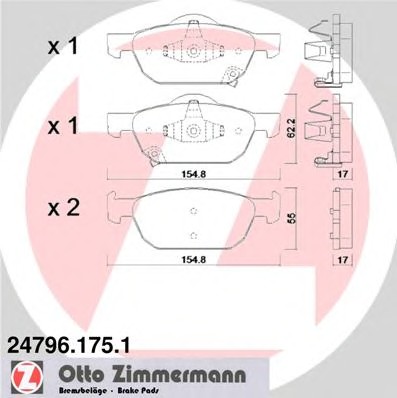 Тормозные колодки ZIMMERMANN 24796.175.1