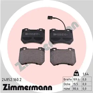 Тормозные колодки ZIMMERMANN 24852.160.2